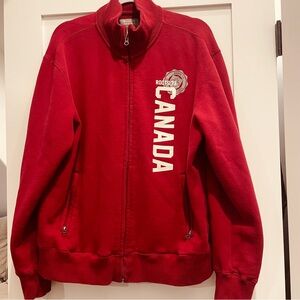 Roots Red Zip-Up Sweatshirt XL